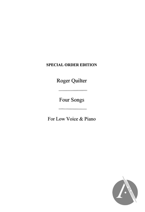 4 Songs: No.1 for Low Voice, Op.2 4 Songs: No.1 for Low Voice, Op.2