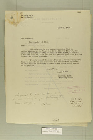 Combined Correspondence Discussing Reopening of Customs Stations in Big Bend District, Texas Combined Correspondence Discussing Reopening of Customs Stations in Big Bend District, Texas