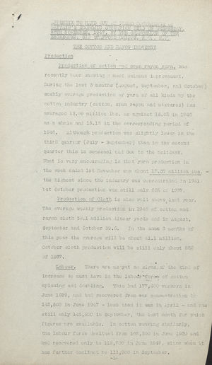 Appendix To Hand Out at the Press Conference on Britain's Economic Situation, November 26, 1947 Appendix To Hand Out at the Press Conference on Britain's Economic Situation, November 26, 1947