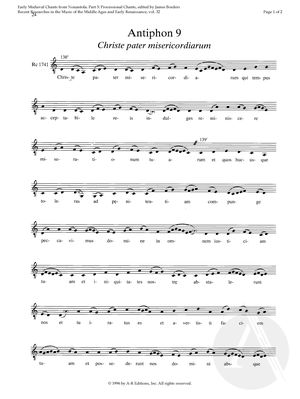 Antiphon 9: Christe pater misericordiarum Antiphon 9: Christe pater misericordiarum