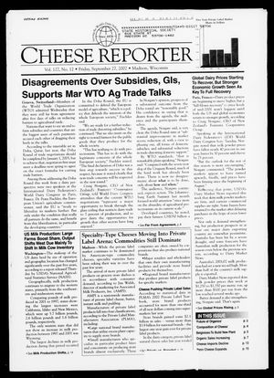 Cheese Reporter, Vol. 127, No. 12, Friday, September 27, 2002 Cheese Reporter, Vol. 127, No. 12, Friday, September 27, 2002