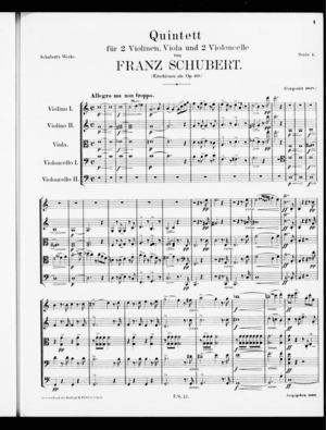 Quintett, D. 956 / Op. post. 163, C Major Quintett, D. 956 / Op. post. 163, C Major