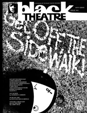 Original copy of landmark issue #4 of BLACK THEATER : A PERIODICAL OF THE BLACK THEATRE MOVEMENT, 1969, including contributions by Ed Bullins, Richard Wesley, Amiri Baraka, Ron Karenga, Larry Neal, Charles Gordone, Ben Caldwell, and Marvin X Original copy of landmark issue #4 of BLACK THEATER : A PERIODICAL OF THE BLACK THEATRE MOVEMENT, 1969, including contributions by Ed Bullins, Richard Wesley, Amiri Baraka, Ron Karenga, Larry Neal, Charles Gordone, Ben Caldwell, and Marvin X