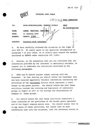 Document 5: Contacts with Informants Document 5: Contacts with Informants