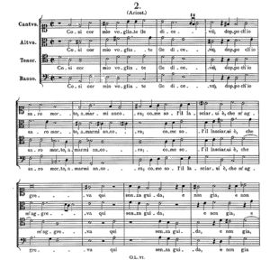 Cosi cor mio vogliate Cosi cor mio vogliate