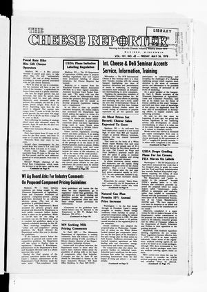 Cheese Reporter, Vol. 101, No. 42, Friday, May 26, 1978 Cheese Reporter, Vol. 101, No. 42, Friday, May 26, 1978