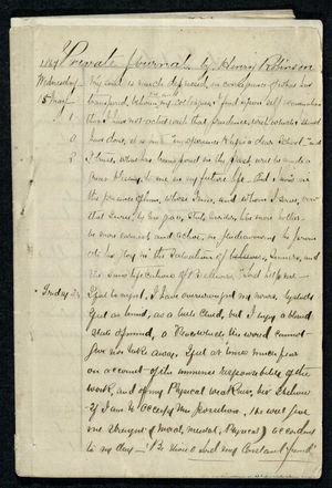 Diary of Henry Robinson Diary of Henry Robinson