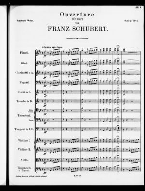 Ouverture in D dur, D. 26, D Major Ouverture in D dur, D. 26, D Major