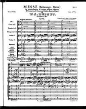 Missa, K. 317, C Major Missa, K. 317, C Major