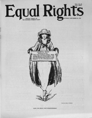 Equal Rights, Vol. 01, no. 33, September 29, 1923 Equal Rights, Vol. 01, no. 33, September 29, 1923