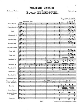Militair-Marsch, WoO 24, D Major Militair-Marsch, WoO 24, D Major