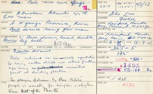 Bolo neno kari koongo (Field Card) Bolo neno kari koongo (Field Card)
