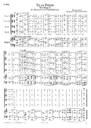Tu es Petrus (Pro Papa I), S.59,R.523/2 Tu es Petrus (Pro Papa I), S.59,R.523/2