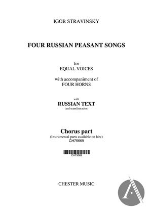 Four Russian Peasant Songs Four Russian Peasant Songs