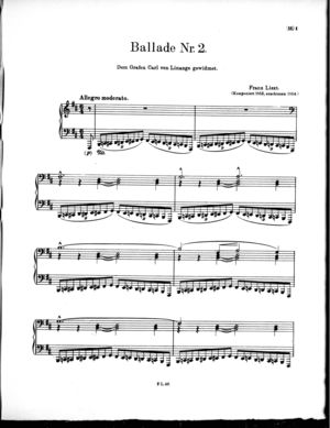 Ballade No. 2, S. 171, R. 16, B Minor Ballade No. 2, S. 171, R. 16, B Minor