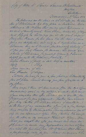 Copy of Letter from George Leslie, June 24, 1853 Copy of Letter from George Leslie, June 24, 1853