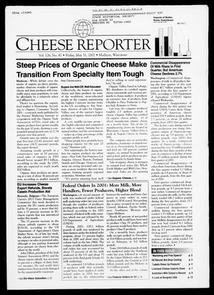 Cheese Reporter, Vol. 126, No. 47, Friday, May 31, 2002 Cheese Reporter, Vol. 126, No. 47, Friday, May 31, 2002