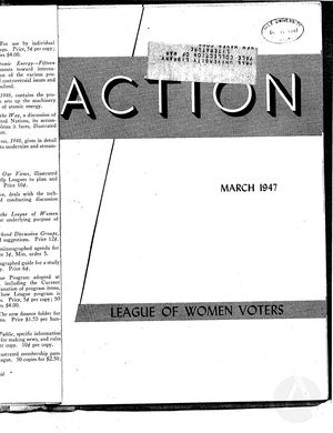 Action, vol. 3 no. 2, March 1947 Action, vol. 3 no. 2, March 1947