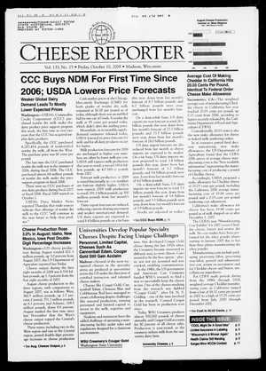 Cheese Reporter, Vol. 133, No. 15, Friday, October 10, 2008 Cheese Reporter, Vol. 133, No. 15, Friday, October 10, 2008