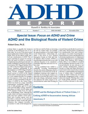ADHD Report, Volume 22, Number 07, November 2014 ADHD Report, Volume 22, Number 07, November 2014