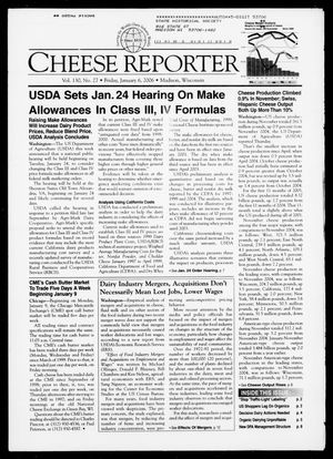 Cheese Reporter, Vol. 130, No. 27, Friday, January 6, 2006 Cheese Reporter, Vol. 130, No. 27, Friday, January 6, 2006
