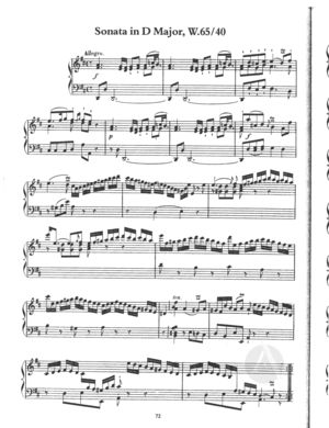 Sonata in D Major, Wq.65/40 (H177), D Major Sonata in D Major, Wq.65/40 (H177), D Major