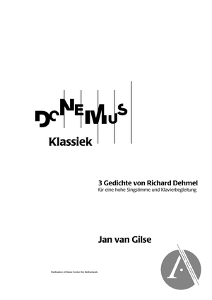3 Gedichte von Richard Dehmel 3 Gedichte von Richard Dehmel