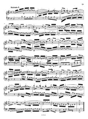 Sinfonia 1 in C, BWV 787, C Major Sinfonia 1 in C, BWV 787, C Major