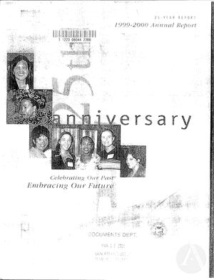 25 Year Report and 1999-2000 Annual Report 25 Year Report and 1999-2000 Annual Report