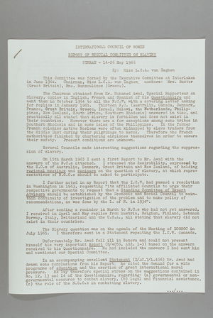 Report of Special Committee on Slavery, Tehran, 14-26 May 1966 Report of Special Committee on Slavery, Tehran, 14-26 May 1966