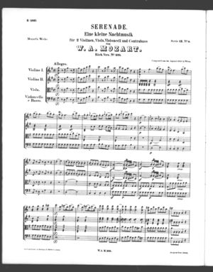 Serenade- Eine Kleine Nachtmusik Serenade- Eine Kleine Nachtmusik