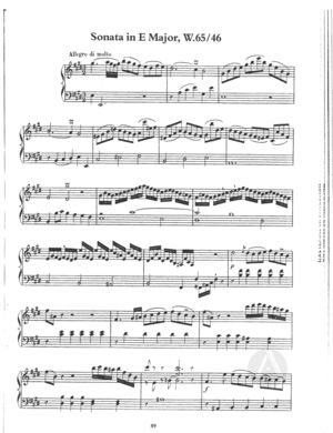 Sonata in E Major, Wq.65/46 (H213), E Major Sonata in E Major, Wq.65/46 (H213), E Major