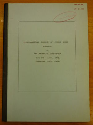 6th Triennial, Cleveland, OH, June 9-13, 1963 6th Triennial, Cleveland, OH, June 9-13, 1963