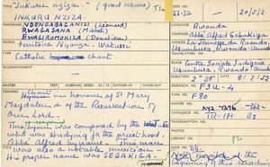 Inkuru nziza (Field Card) Inkuru nziza (Field Card)