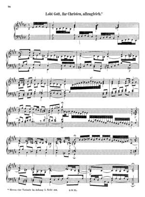 Lobt Gott, ihr Christen, allzugleich, BWV732