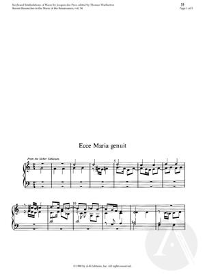 Ecce Maria genuit Ecce Maria genuit