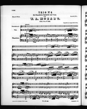 Trio No. 4 für Pianoforte, Clarinette, und Viola Trio No. 4 für Pianoforte, Clarinette, und Viola