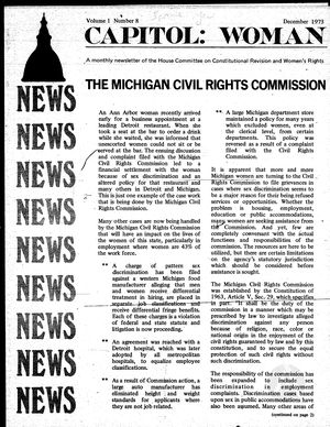 Capitol: Woman, vol. 1 no. 8, December 1973 Capitol: Woman, vol. 1 no. 8, December 1973