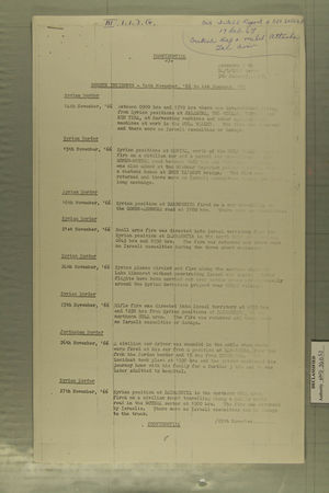 Border Incidents, November 14, 1966 through January 4, 1967 Border Incidents, November 14, 1966 through January 4, 1967