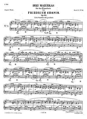 Mazurka no. 30, B.145, Op, 50/1, G Major Mazurka no. 30, B.145, Op, 50/1, G Major