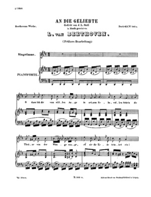 An die Geliebte (Frühere Bearbeitung) An die Geliebte (Frühere Bearbeitung)