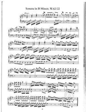 Sonata in B Minor, W.62/22 (H132), B Minor Sonata in B Minor, W.62/22 (H132), B Minor