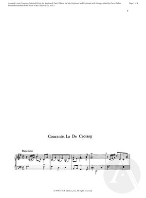 Courante. La De Croissy, G Major Courante. La De Croissy, G Major
