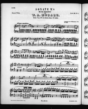 Sonata No. 8 für Pianoforte Sonata No. 8 für Pianoforte