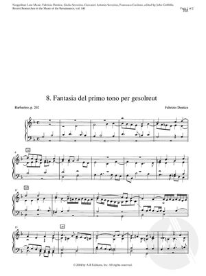 8. Fantasia del primo tono per gesolreut, Tr. 103 8. Fantasia del primo tono per gesolreut, Tr. 103
