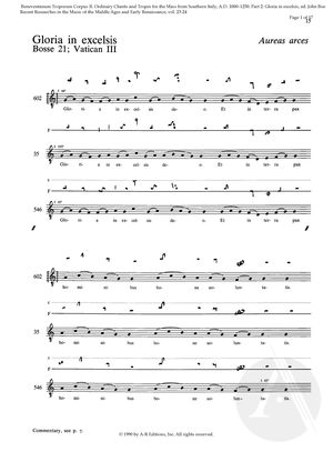 Gloria in excelcis, Bosse 56, Vatican III: Aureas arces Gloria in excelcis, Bosse 56, Vatican III: Aureas arces