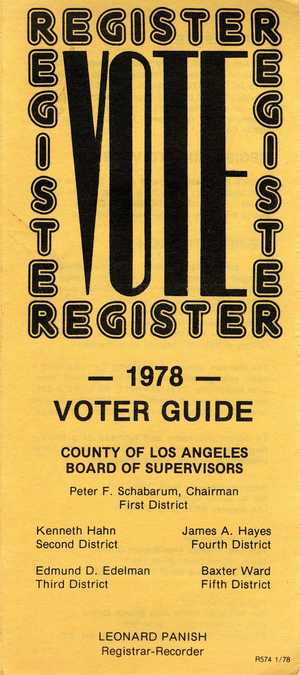 1978 Voter Guide 1978 Voter Guide