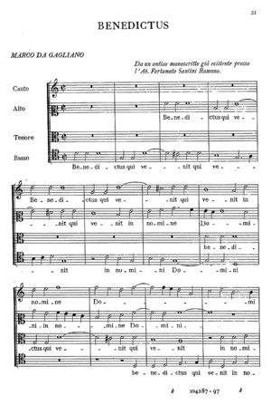 Benedictus qui venit in nomine Domini Benedictus qui venit in nomine Domini