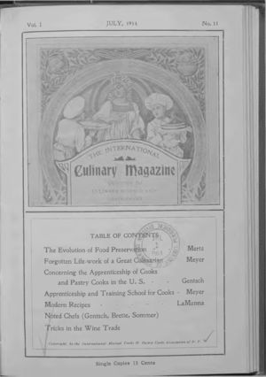 International Culinary Magazine, Vol. 1 No. 11 International Culinary Magazine, Vol. 1 No. 11