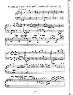 Sonata in A Major, Wq.55/4 (H186), A Major Sonata in A Major, Wq.55/4 (H186), A Major